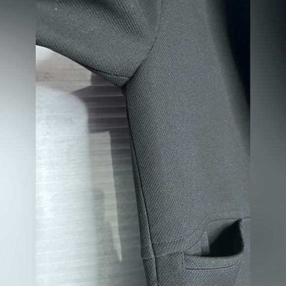 H&M short wool-blend coat women size 4 black long sleeve lined - Picture 6 of 14